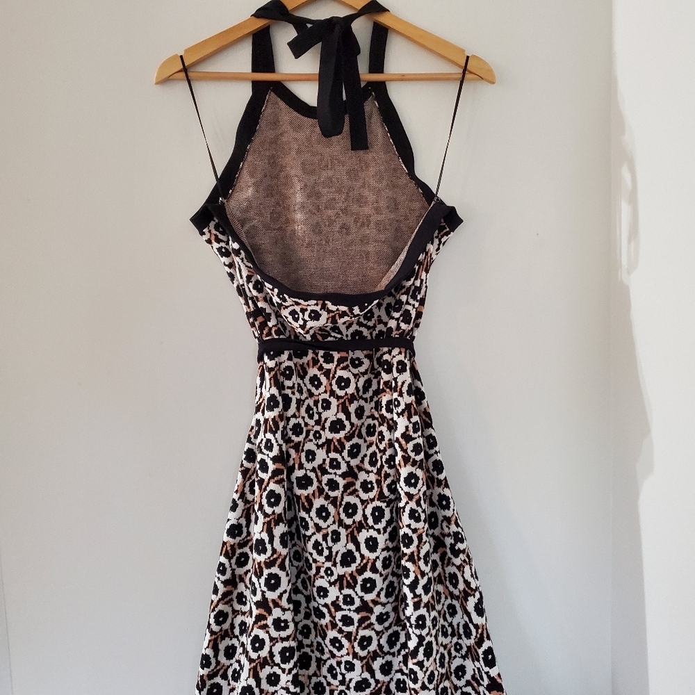 Diane von Furstenberg x Target Poppy Sweater Dress XXL Black White Halter Midi - Picture 7 of 12